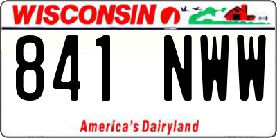 WI license plate 841NWW