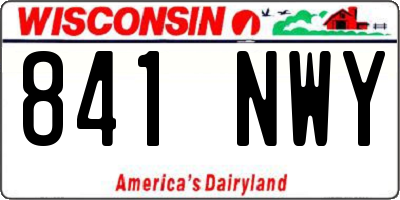 WI license plate 841NWY