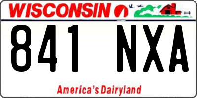 WI license plate 841NXA