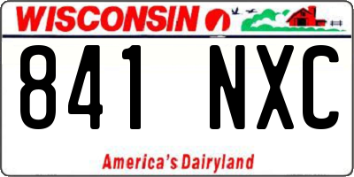 WI license plate 841NXC