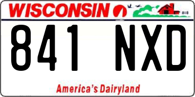 WI license plate 841NXD