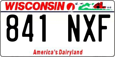 WI license plate 841NXF
