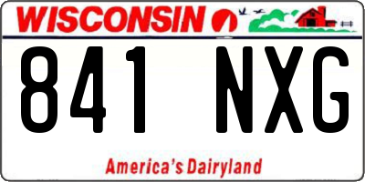 WI license plate 841NXG