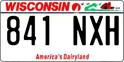 WI license plate 841NXH