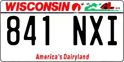 WI license plate 841NXI