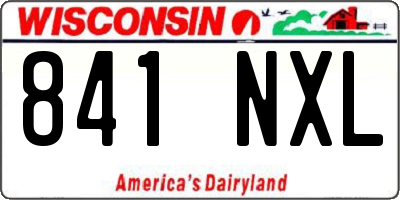 WI license plate 841NXL