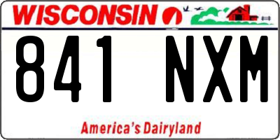 WI license plate 841NXM
