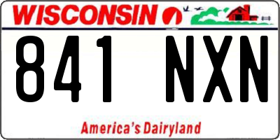 WI license plate 841NXN