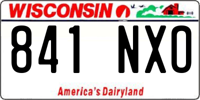 WI license plate 841NXO