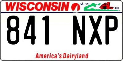 WI license plate 841NXP