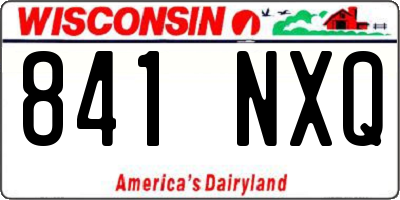 WI license plate 841NXQ