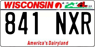 WI license plate 841NXR