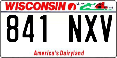 WI license plate 841NXV