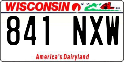 WI license plate 841NXW