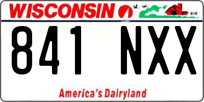 WI license plate 841NXX