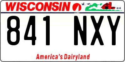 WI license plate 841NXY
