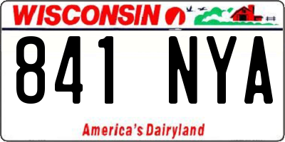 WI license plate 841NYA