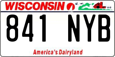 WI license plate 841NYB