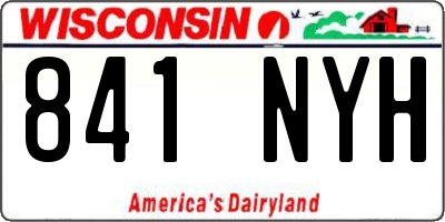 WI license plate 841NYH