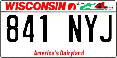WI license plate 841NYJ