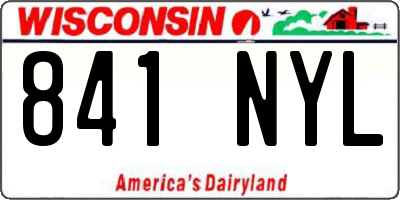 WI license plate 841NYL