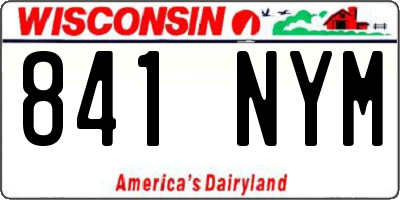 WI license plate 841NYM
