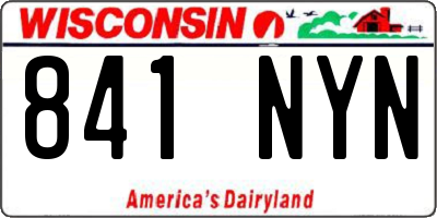 WI license plate 841NYN