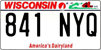 WI license plate 841NYQ