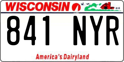WI license plate 841NYR