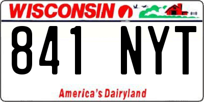 WI license plate 841NYT
