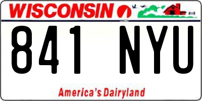 WI license plate 841NYU