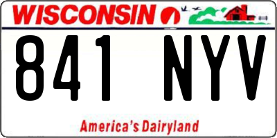 WI license plate 841NYV