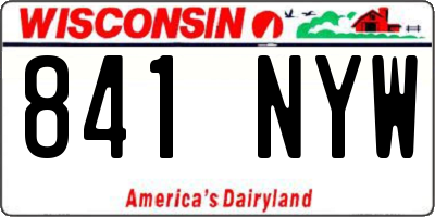WI license plate 841NYW