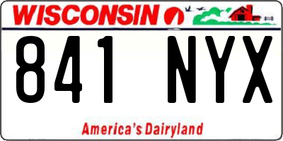 WI license plate 841NYX