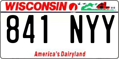 WI license plate 841NYY