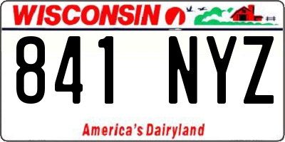 WI license plate 841NYZ