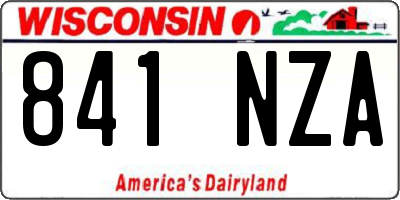 WI license plate 841NZA