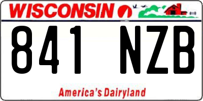 WI license plate 841NZB
