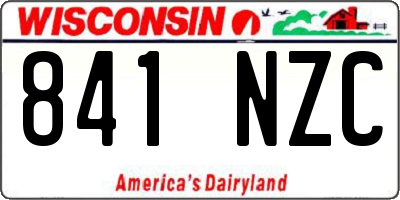 WI license plate 841NZC