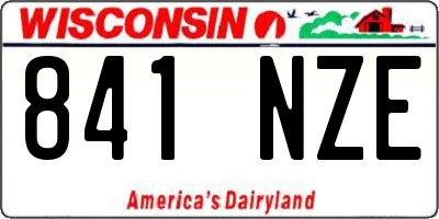 WI license plate 841NZE