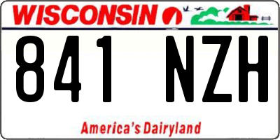 WI license plate 841NZH