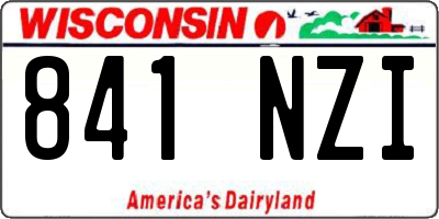 WI license plate 841NZI
