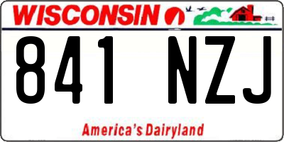 WI license plate 841NZJ