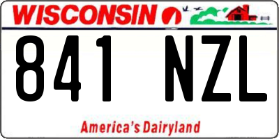 WI license plate 841NZL