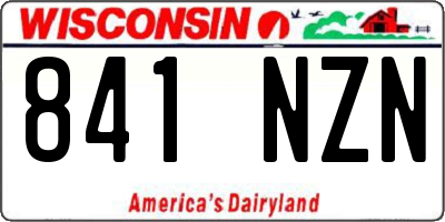 WI license plate 841NZN