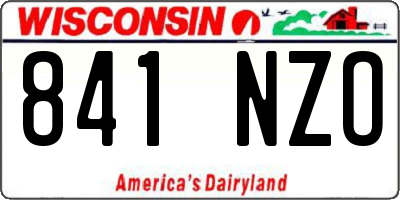 WI license plate 841NZO