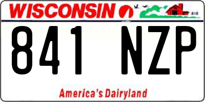 WI license plate 841NZP