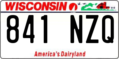 WI license plate 841NZQ