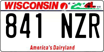 WI license plate 841NZR