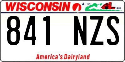 WI license plate 841NZS